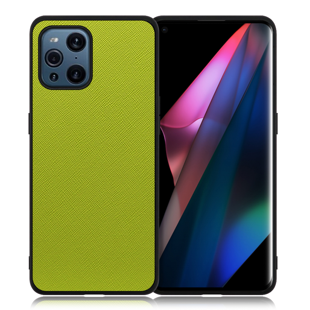 [ LOOF CASUAL-SHELL ] OPPO Find X3 Pro / OPG03 findx3pro x3pro findx3 スマホケース 背面 ケース カバー ハードケース ストラップホール [ OPPO Find X3 Pro / ライムグリーン ]