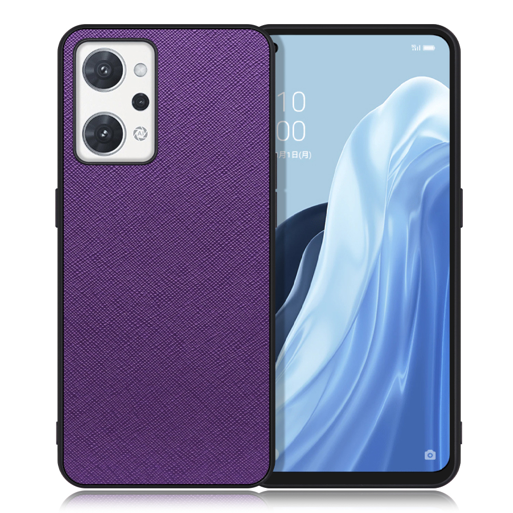 [ LOOF CASUAL-SHELL ] OPPO Reno7 A / Reno9 A OPG04 / CPH2523 スマホケース 背面 ケース カバー ハードケース ストラップホール [ OPPO Reno7 A / Reno9 A OPG04 / CPH2523 / バイオレット ]