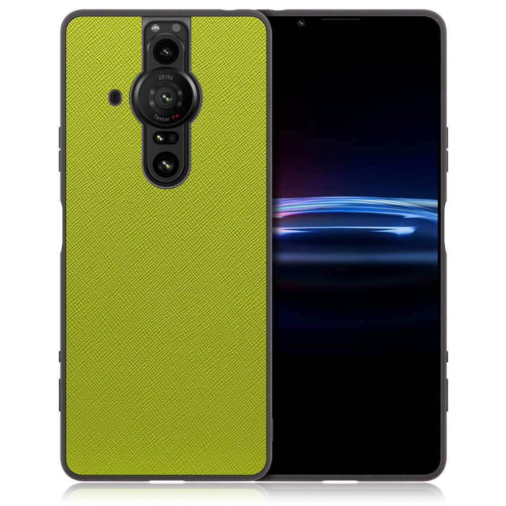 [ LOOF CASUAL-SHELL ] Xperia PRO-I / XQ-BE42 proi xperiaproi スマホケース 背面 ケース カバー ハードケース ストラップホール [ Xperia PRO-I / ライムグリーン ]