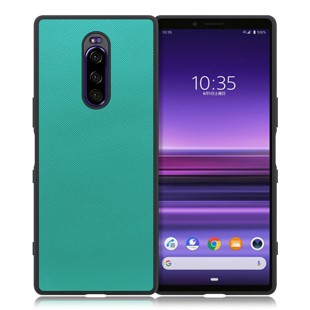 LooCo Official Shop LOOF CASUAL-SHELL Xperia 1/ Xperia  Professional Edition xperia1 スマホケース 背面 ケース カバー ハードケース ストラップホール Xperia 1/ Xperia  Professional Edition ターコイズ