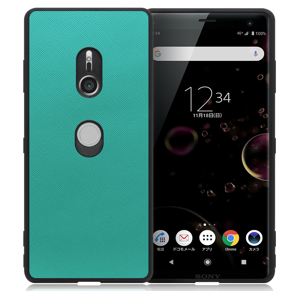 [ LOOF CASUAL-SHELL ] Xperia XZ3 / SO-01L / SOV39 XZ 3 スマホケース 背面 ケース カバー ハードケース ストラップホール [ Xperia XZ3 / ターコイズ ]