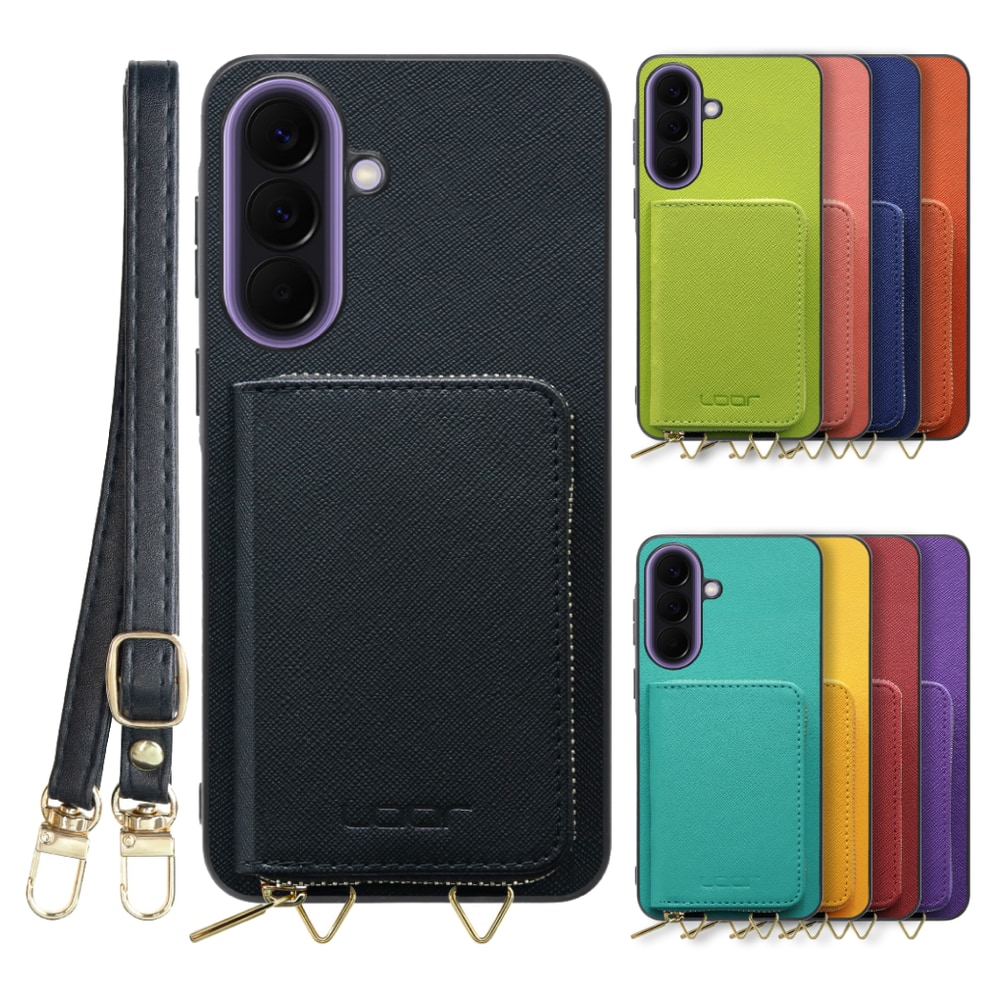 [ LOOF CASUAL-SHELL POUCH ] Galaxy A57 5G SC-54G SCG39 SM-A576Z SM-A576C ケース ショルダー スマホショルダー 背面 収納 ポーチ付き カバー スマホケース ストラップ レザー [ Galaxy A57 5G ]