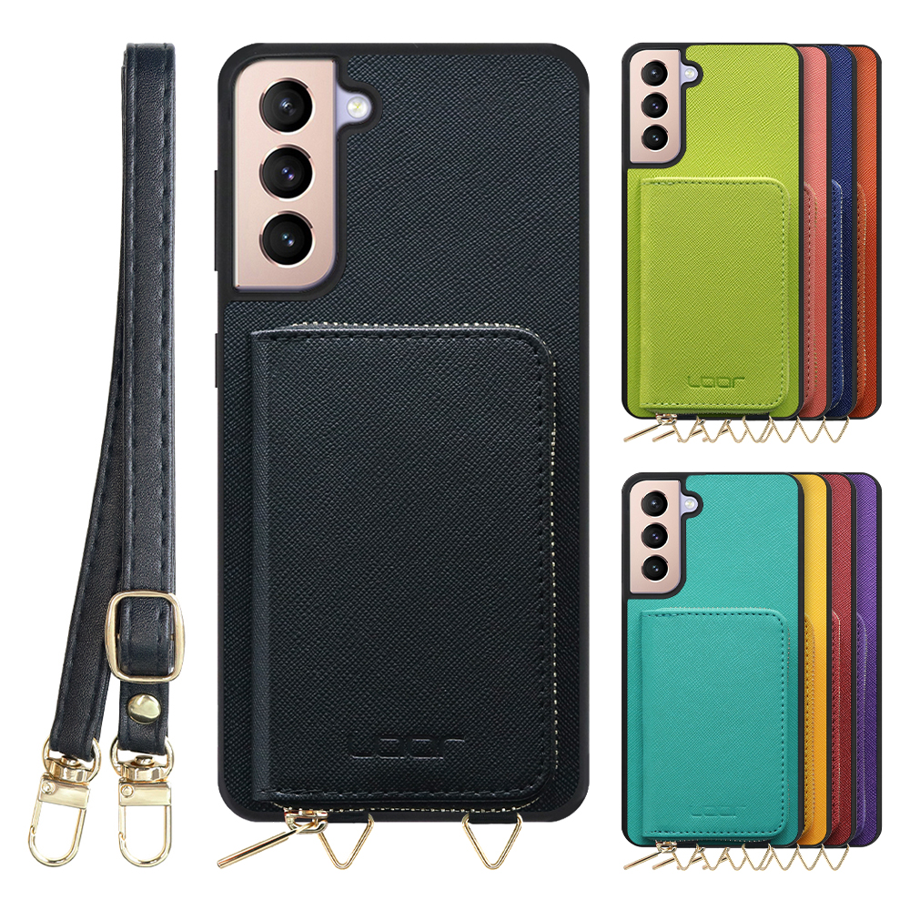 [ LOOF CASUAL-SHELL POUCH ] Galaxy S21+ 5G / SCG10 s21plus s21 plus s21plus5g s21+5g ケース ショルダー スマホショルダー 背面 収納 ポーチ付き カバー スマホケース ストラップ レザー [ Galaxy S21+ 5G ]