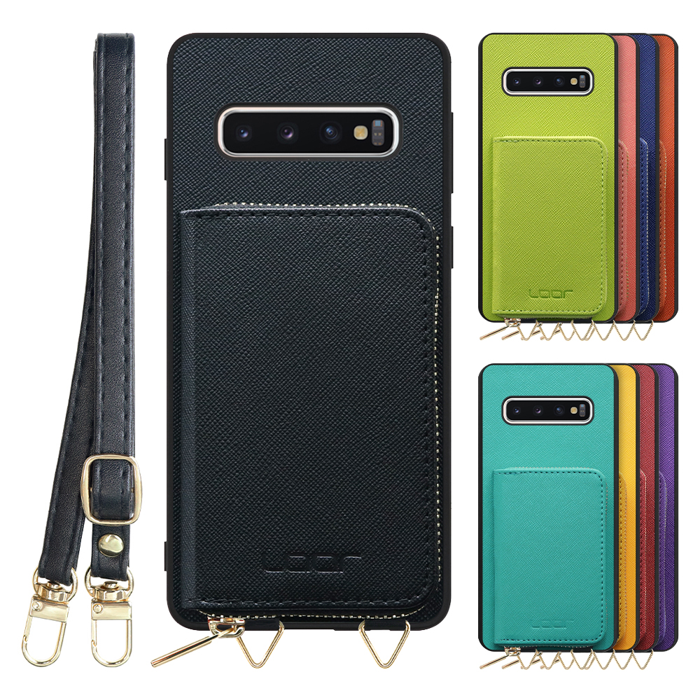 [ LOOF CASUAL-SHELL POUCH ] Galaxy S10 / SC-03L / SCV41 galaxys10 ケース ショルダー スマホショルダー 背面 収納 ポーチ付き カバー スマホケース ストラップ レザー [ Galaxy S10 ]