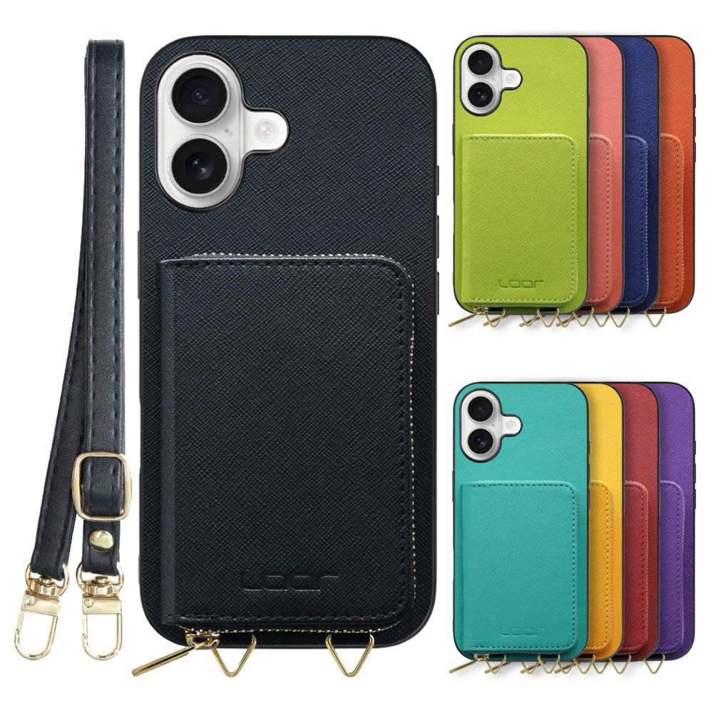 [ LOOF CASUAL-SHELL POUCH ] iPhone 17 iPhone17 アイフォン17 iPhone 17 アイフォン 17 ケース ショルダー スマホショルダー 背面 収納 ポーチ付き カバー スマホケース ストラップ レザー [ iPhone 17 用 ]