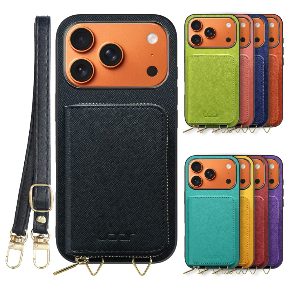 [ LOOF CASUAL-SHELL POUCH ] iPhone 17 Pro iPhone17 Pro アイフォン17 プロ ケース ショルダー スマホショルダー 背面 収納 ポーチ付き カバー スマホケース ストラップ レザー [ iPhone 17 Pro 用 ]