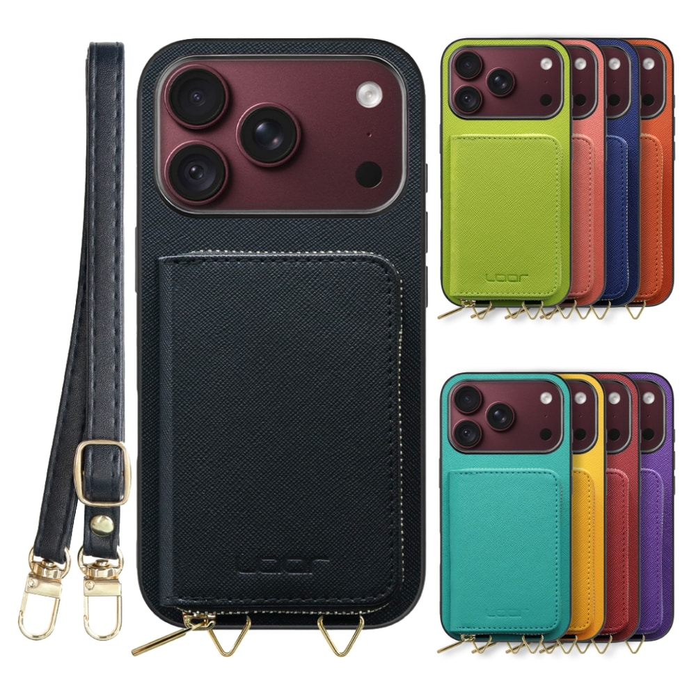 [ LOOF CASUAL-SHELL POUCH ] iPhone 18 Pro iPhone18 Pro アイフォン18 プロ ケース ショルダー スマホショルダー 背面 収納 ポーチ付き カバー スマホケース ストラップ レザー [ iPhone 18 Pro ]