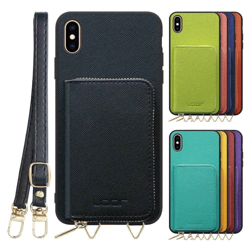 [ LOOF CASUAL-SHELL POUCH ] iPhone XS Max iPhonexsmax xsmax ケース ショルダー スマホショルダー 背面 収納 ポーチ付き カバー スマホケース ストラップ レザー [ iPhone XS Max ]