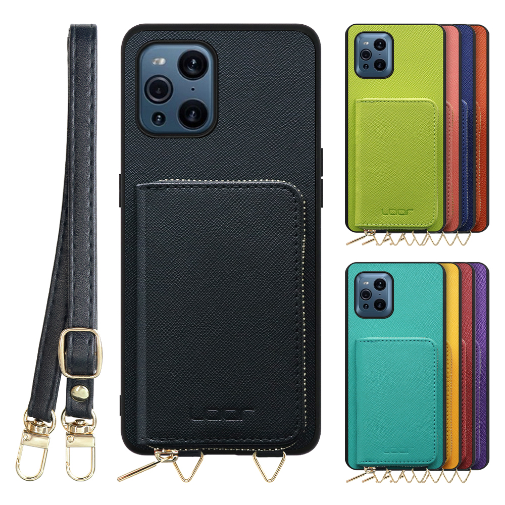 [ LOOF CASUAL-SHELL POUCH ] OPPO Find X3 Pro / OPG03 findx3pro x3pro findx3 ケース ショルダー スマホショルダー 背面 収納 ポーチ付き カバー スマホケース ストラップ レザー [ OPPO Find X3 Pro ]