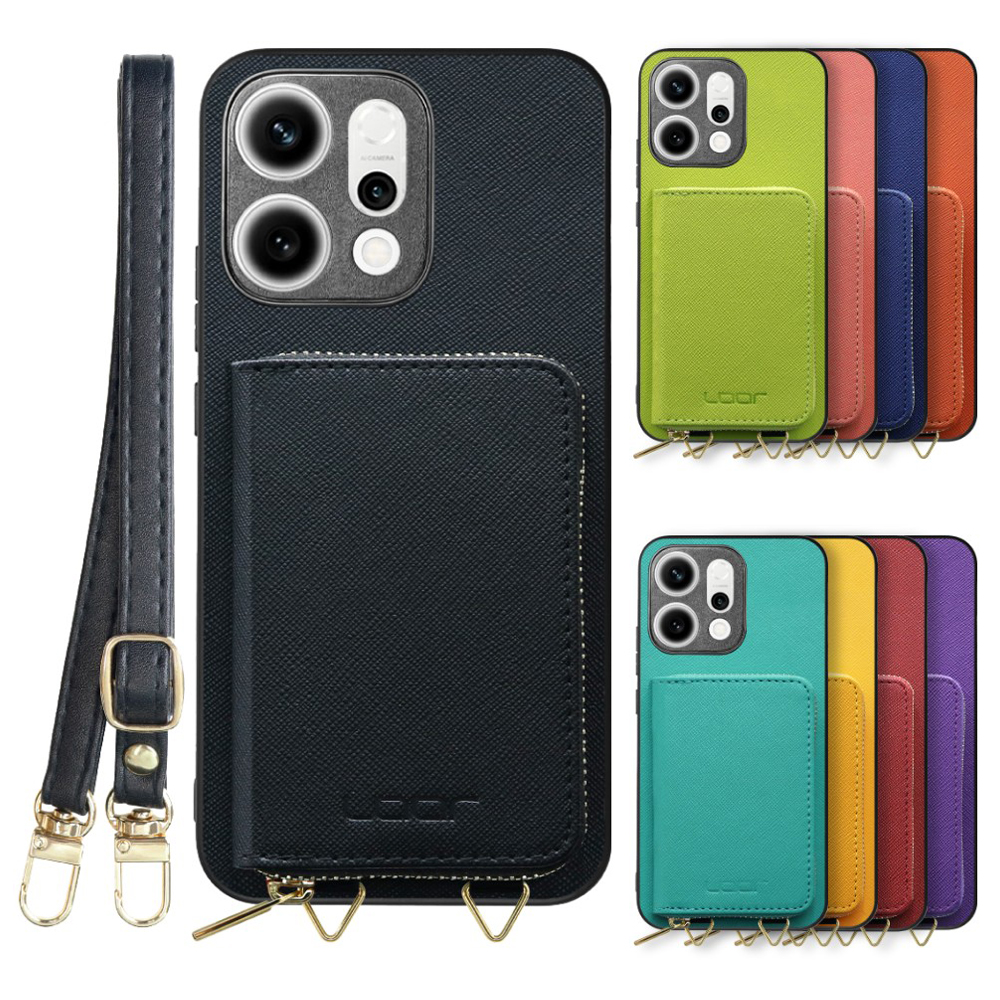 [ LOOF CASUAL-SHELL POUCH ] OPPO Reno14 5G  ケース ショルダー スマホショルダー 背面 収納 ポーチ付き カバー スマホケース ストラップ レザー [ OPPO Reno14 5G ]