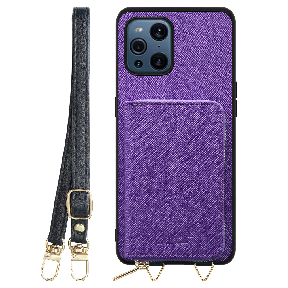 [ LOOF CASUAL-SHELL POUCH ] OPPO Find X3 Pro / OPG03 findx3pro x3pro findx3 ケース ショルダー スマホショルダー 背面 収納 ポーチ付き カバー スマホケース ストラップ レザー [ OPPO Find X3 Pro ]