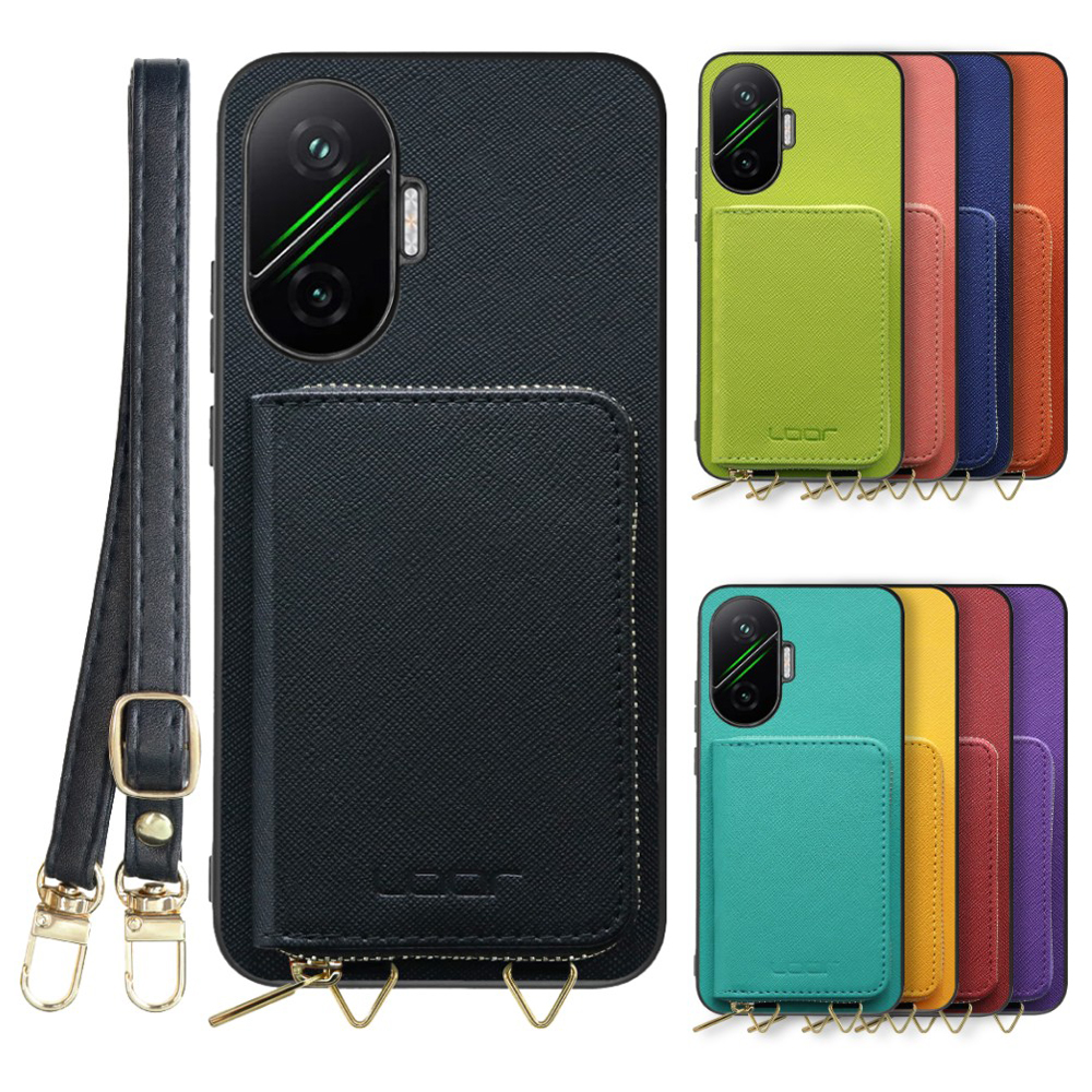 [ LOOF CASUAL-SHELL POUCH ] POCO F7 Xiaomi シャオミ ケース ショルダー スマホショルダー 背面 収納 ポーチ付き カバー スマホケース ストラップ レザー [ POCO F7 ]