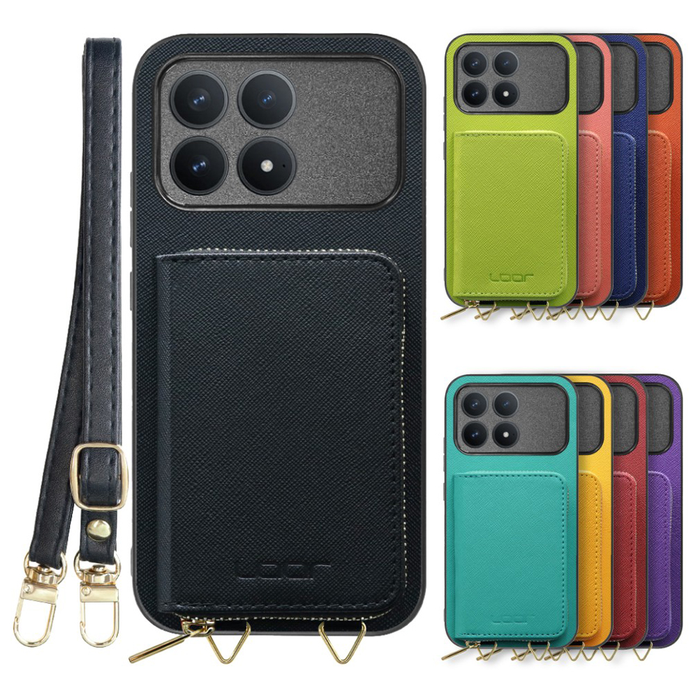 [ LOOF CASUAL-SHELL POUCH ] POCO F8 Pro Xiaomi ケース ショルダー スマホショルダー 背面 収納 ポーチ付き カバー スマホケース ストラップ レザー [ POCO F8 Pro ]