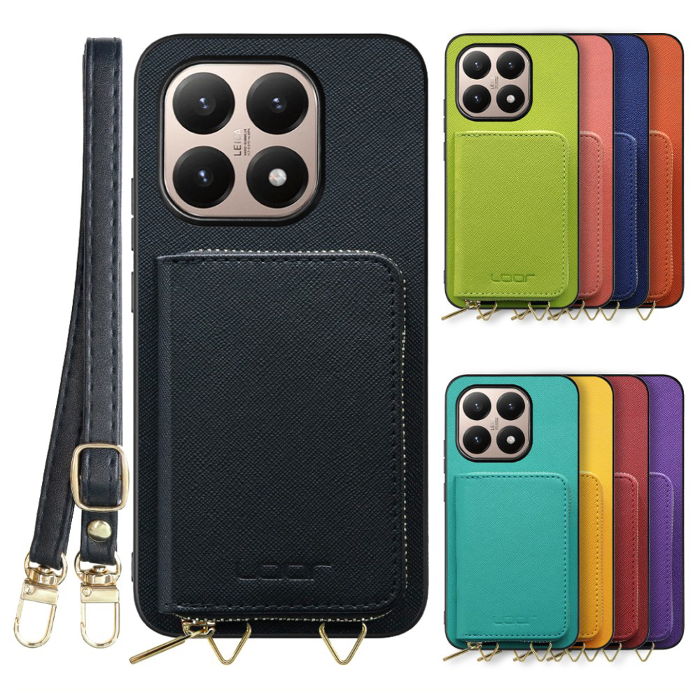 [ LOOF CASUAL-SHELL POUCH ] Xiaomi 15T シャオミ 15T ケース ショルダー スマホショルダー 背面 収納 ポーチ付き カバー スマホケース ストラップ レザー [ Xiaomi 15T ]