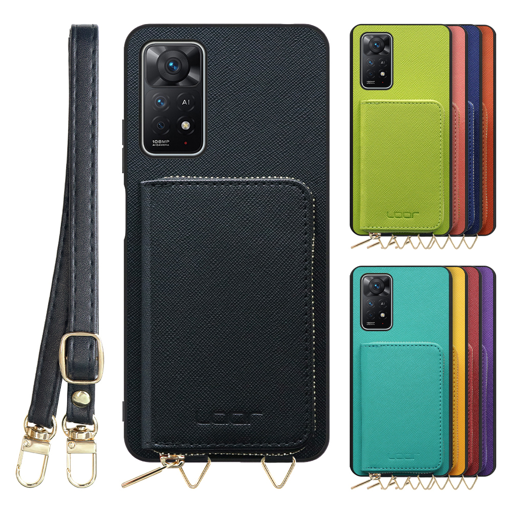 [ LOOF CASUAL-SHELL POUCH ] Xiaomi Redmi Note 11 Pro 5G redminote11pro5g note11pro 11pro ケース ショルダー スマホショルダー 背面 収納 ポーチ付き カバー スマホケース ストラップ レザー [ Redmi Note 11 Pro 5G ]