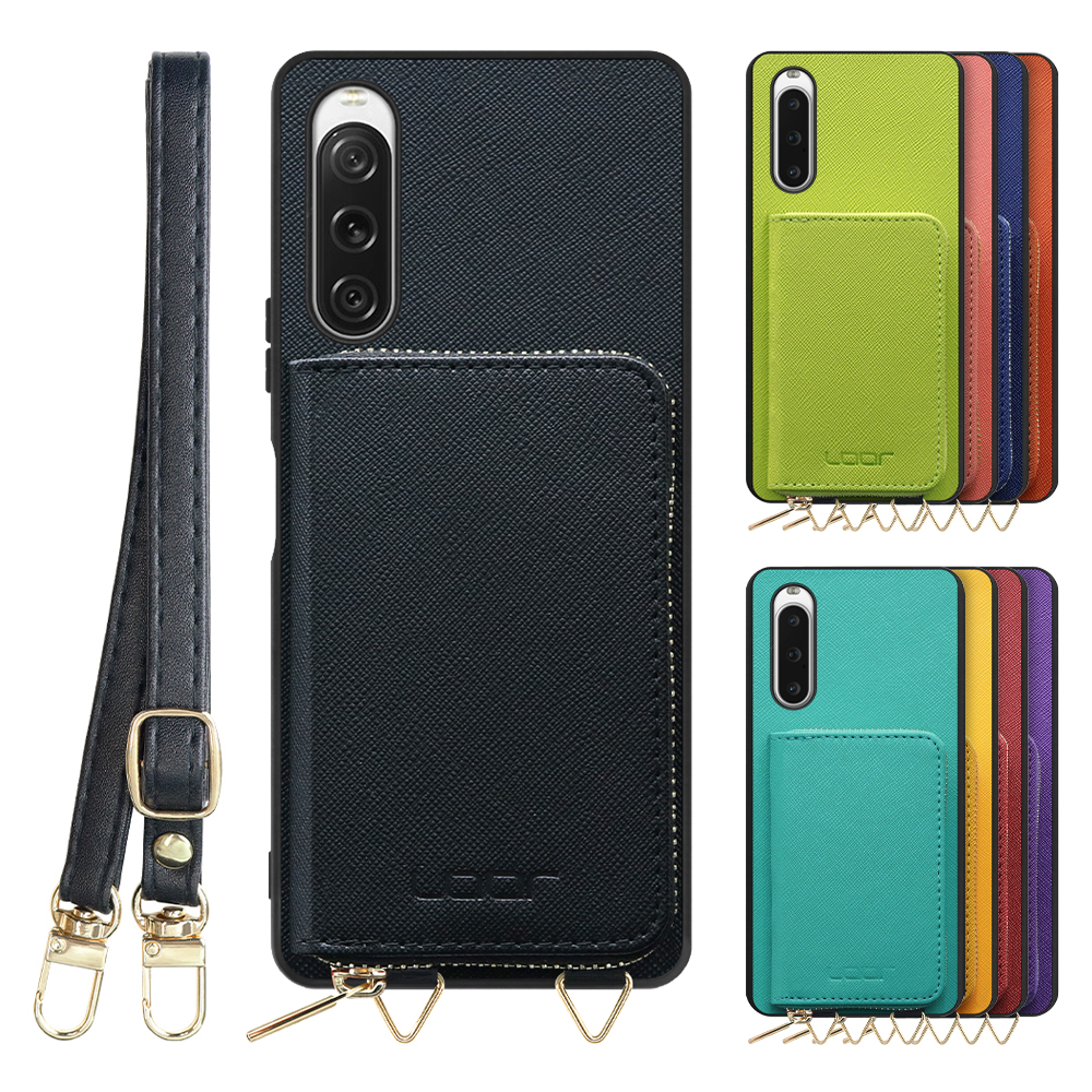 [ LOOF CASUAL-SHELL POUCH ] Xperia 10 V SOG11 / SO-52D 10V xperia10V ケース ショルダー スマホショルダー 背面 収納 ポーチ付き カバー スマホケース ストラップ レザー [ Xperia 10 V ]