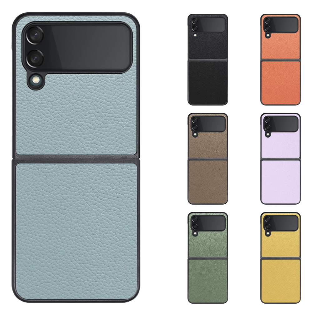 [ LOOF LUXURY-SHELL ] Galaxy Z Flip4  スマホケース 背面 ケース カバー ハードケース 本革 ストラップホール [ Galaxy Z Flip4 ]