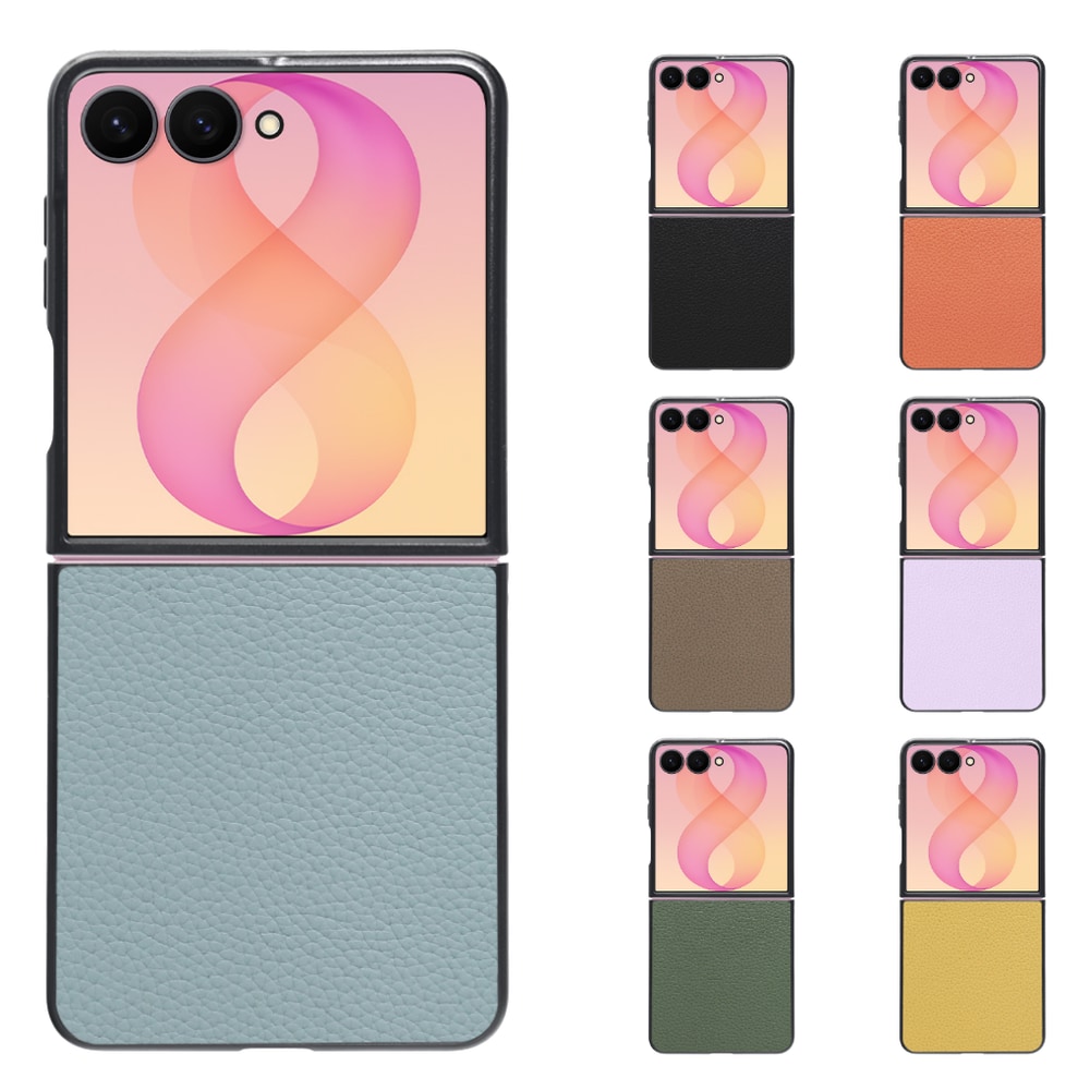[ LOOF LUXURY-SHELL ] Galaxy Z Flip8 SM-F776Q SC-55G CG40 スマホケース 背面 ケース カバー ハードケース 本革 ストラップホール [ Galaxy Z Flip8 ]