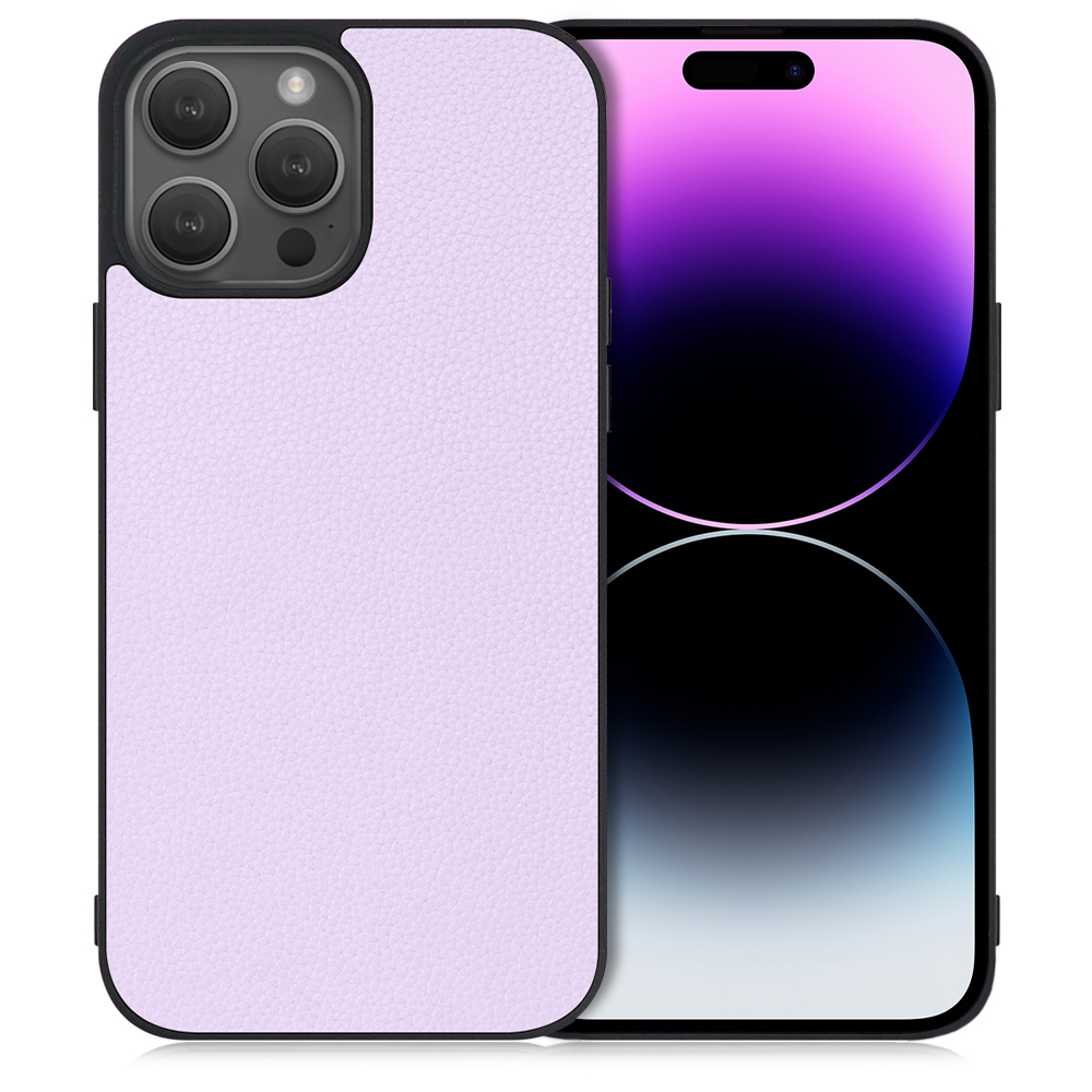 LOOF LUXURY-SHELL Series iPhone 14 Pro 用 [ラベンダー] 薄い 軽量 背面 本革 ケース カバー シンプル スマホケース スマホカバー