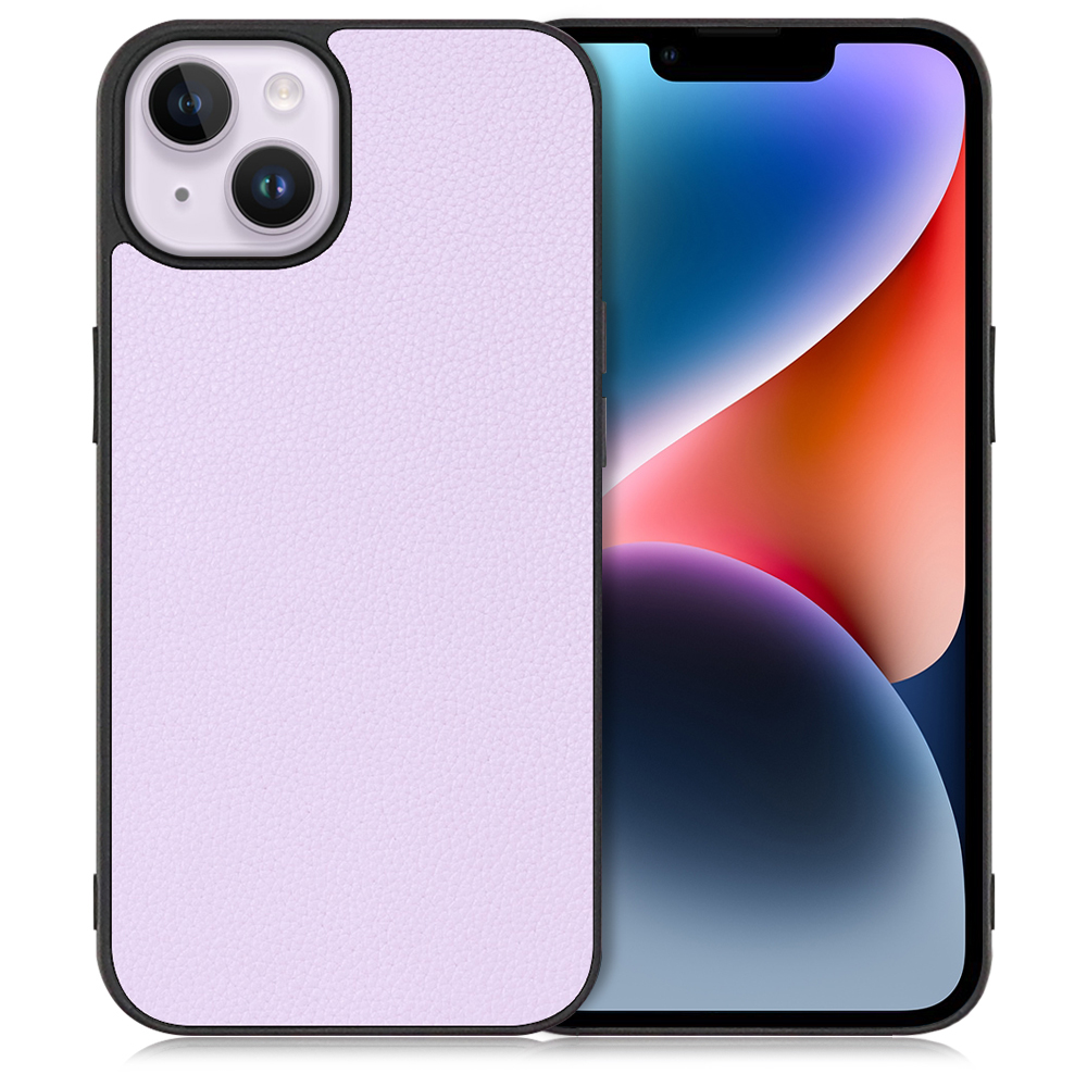 LOOF LUXURY-SHELL Series iPhone 14 Plus 用 [ラベンダー] 薄い 軽量 背面 本革 ケース カバー シンプル スマホケース スマホカバー