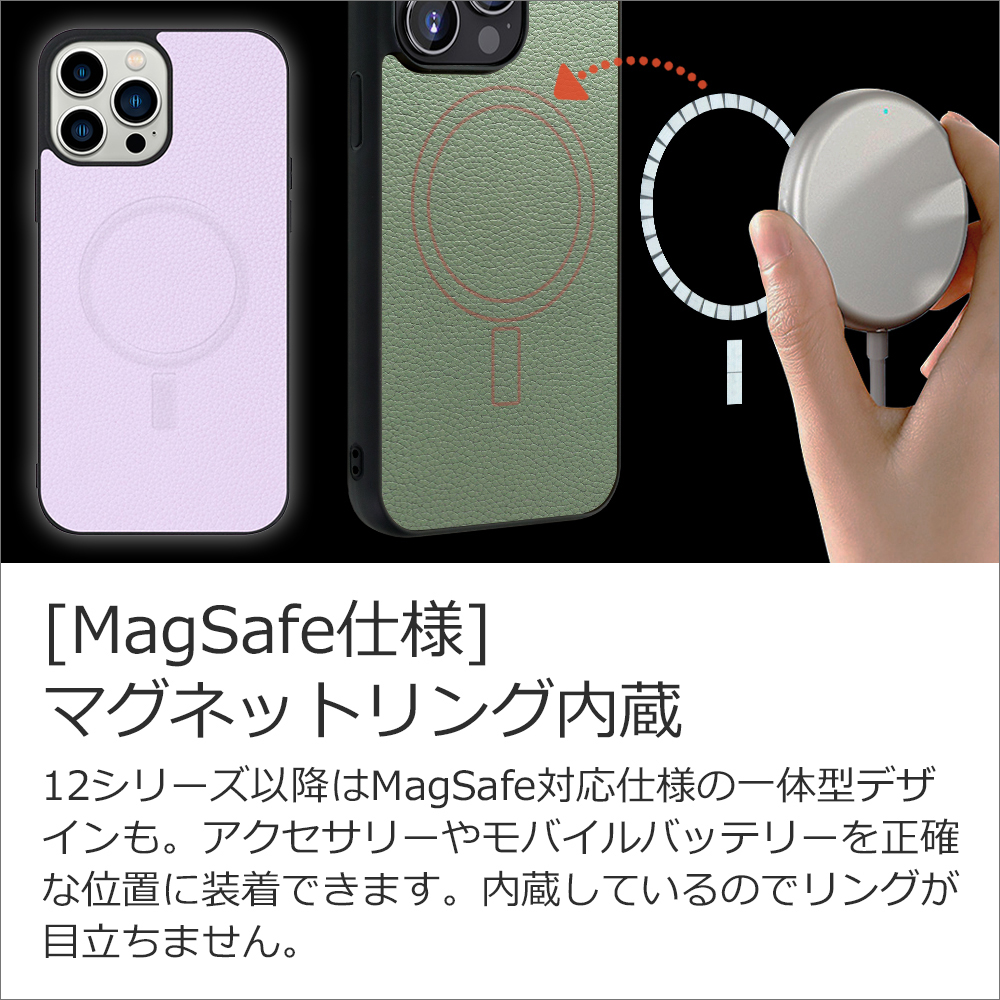 [ LOOF LUXURY-SHELL MagSafe対応 ] iPhone 13 mini iphone13mini 13mini ミニ スマホケース 背面 ケース カバー ハードケース 本革 ストラップホール [ iPhone 13 mini ]