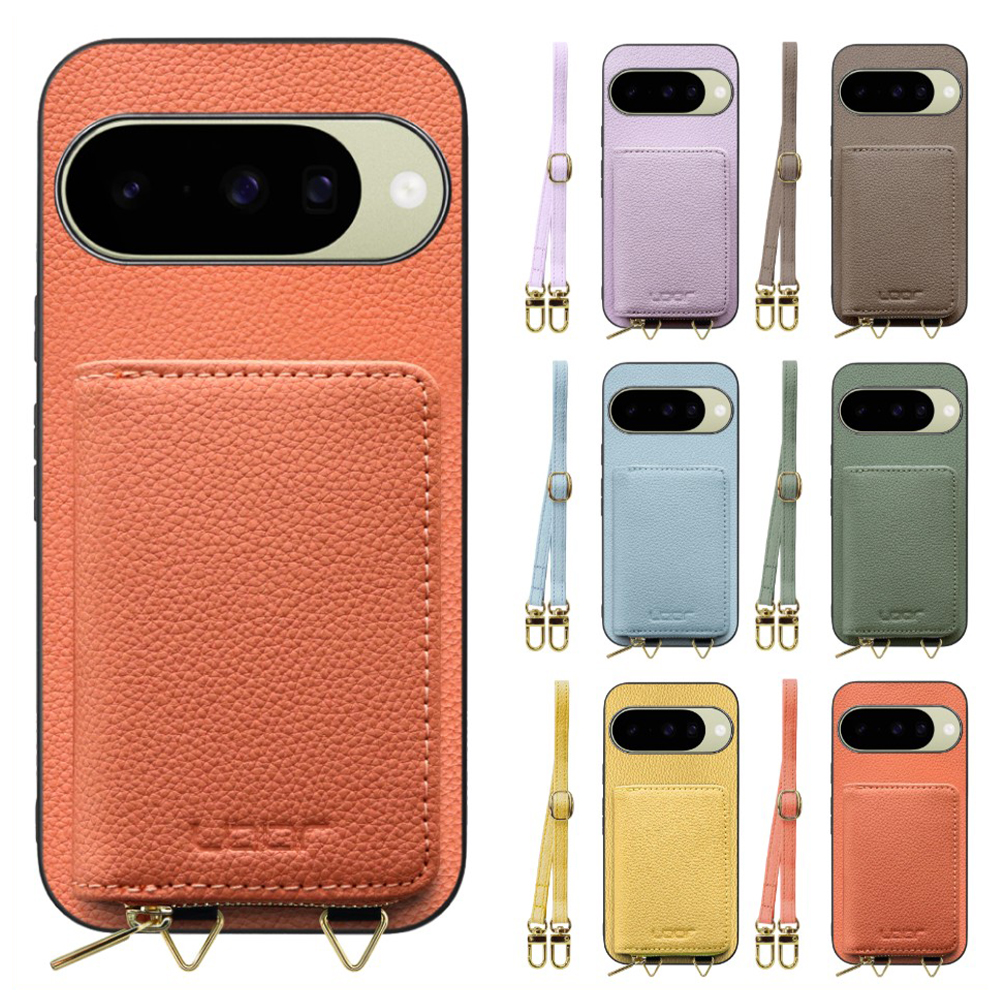 [ LOOF LUXURY-SHELL POUCH ] Google Pixel 10 / 10 Pro Google Pixel10 Pixel10pro ピクセル10 ピクセル10プロ ケース ショルダー スマホショルダー 背面 収納 ポーチ付き カバー スマホケース ストラップ 本革 [ Google Pixel 10 / 10 Pro 用 ]