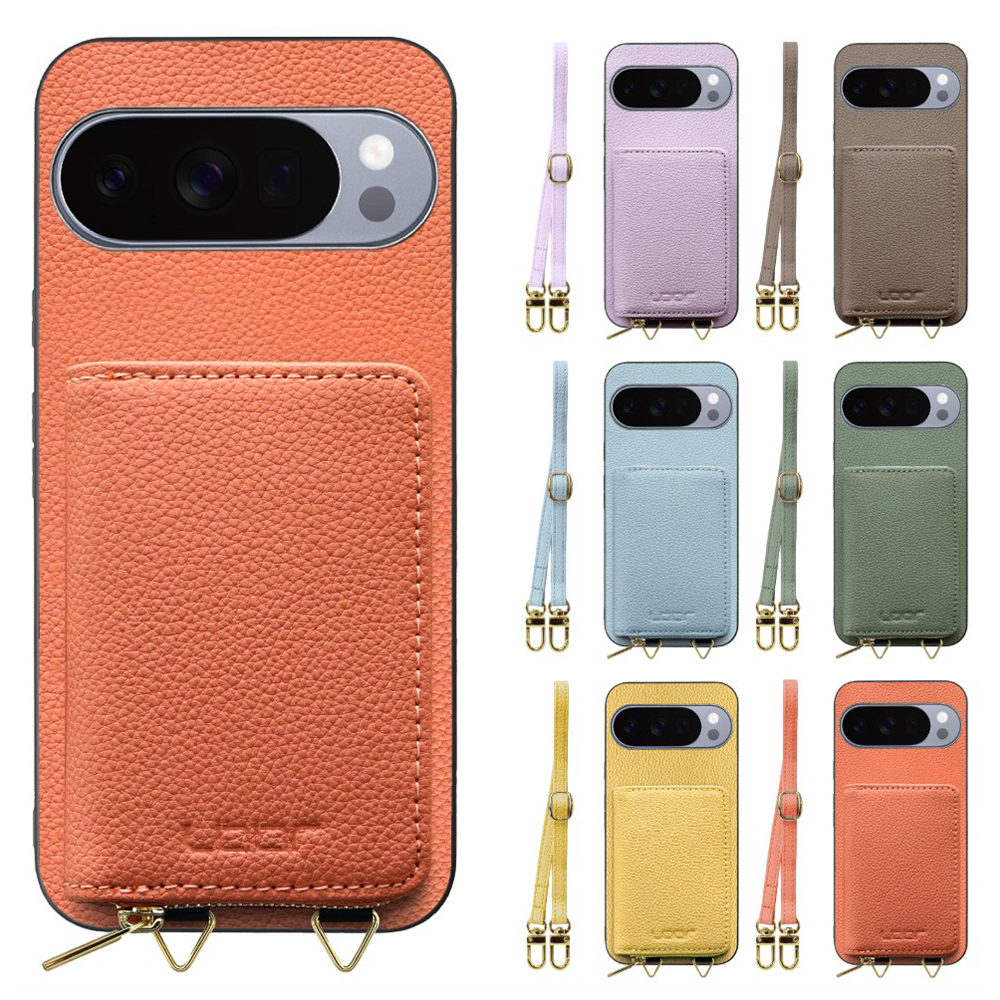 [ LOOF LUXURY-SHELL POUCH ] Google Pixel 10 Pro XL Google Pixel10proxl ピクセル10プロXL ケース ショルダー スマホショルダー 背面 収納 ポーチ付き カバー スマホケース ストラップ 本革 [ Google Pixel 10 Pro XL 用 ]