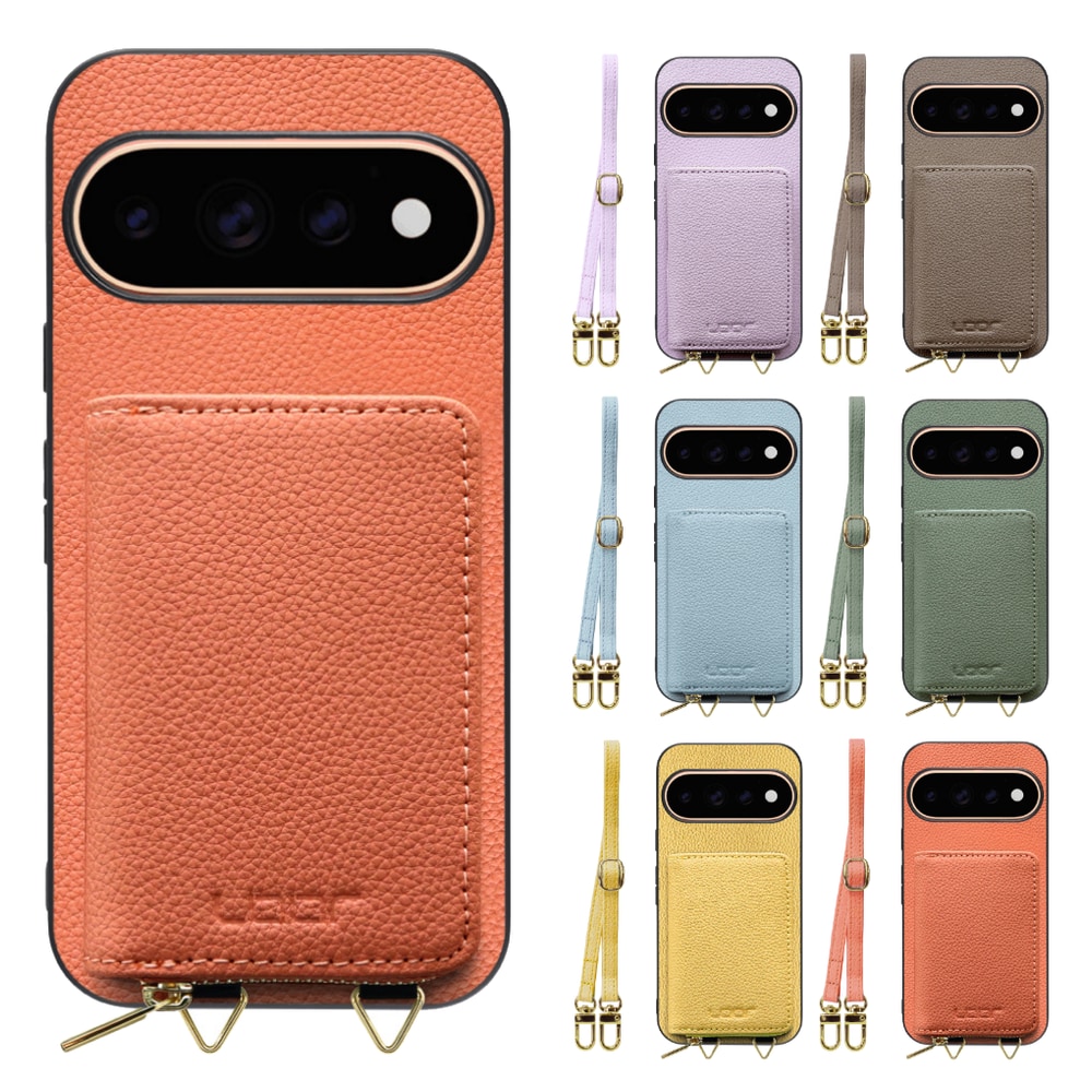 [ LOOF LUXURY-SHELL POUCH ] Google Pixel 11 Pro  ケース ショルダー スマホショルダー 背面 収納 ポーチ付き カバー スマホケース ストラップ 本革 [ Google Pixel 11 Pro ]