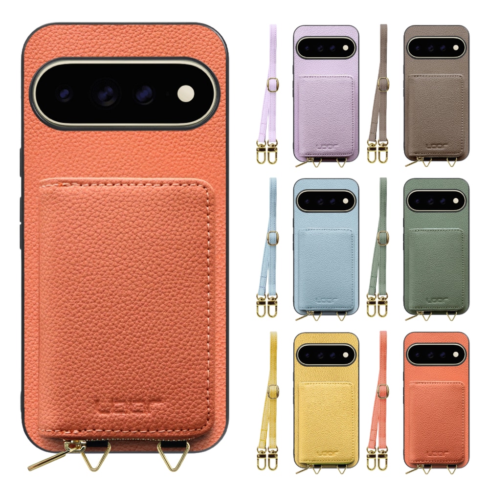 [ LOOF LUXURY-SHELL POUCH ] Google Pixel 11 Pro XL  ケース ショルダー スマホショルダー 背面 収納 ポーチ付き カバー スマホケース ストラップ 本革 [ Google Pixel 11 Pro XL ]