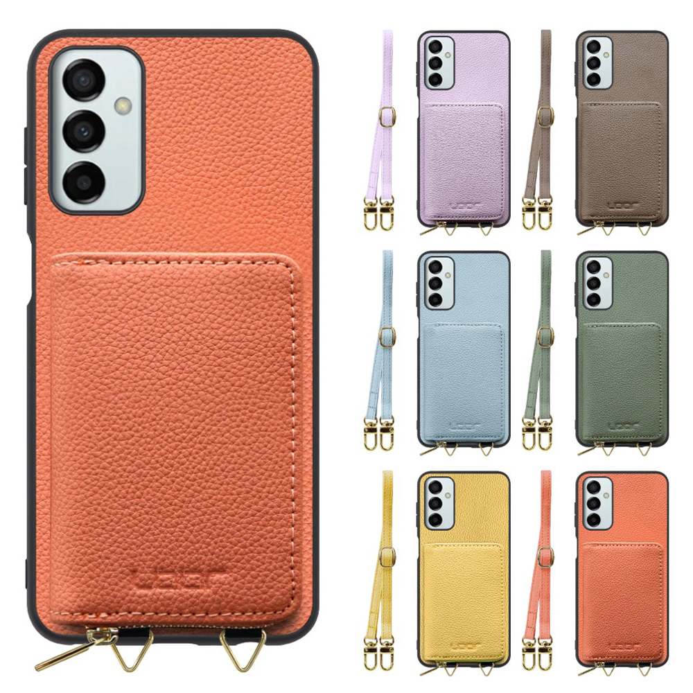 [ LOOF LUXURY-SHELL POUCH ] Galaxy M23 5G m235g ケース ショルダー スマホショルダー 背面 収納 ポーチ付き カバー スマホケース ストラップ 本革 [ Galaxy M23 5G ]