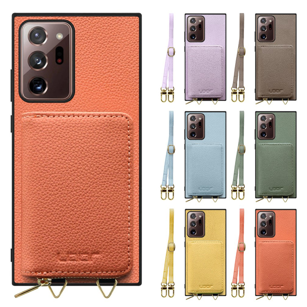 [ LOOF LUXURY-SHELL POUCH ] Galaxy Note 20 Ultra 5G note20ultra5g note20 ケース ショルダー スマホショルダー 背面 収納 ポーチ付き カバー スマホケース ストラップ 本革 [ Galaxy Note20 Ultra ]