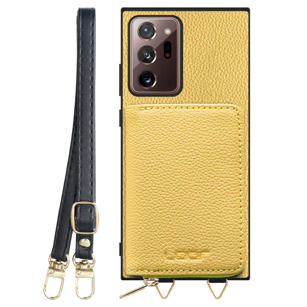 LooCo Official Shop LOOF LUXURY-SHELL POUCH Galaxy Note 20 Ultra 5G  note20ultra5g note20 ケース ショルダー スマホショルダー 背面 収納 ポーチ付き カバー スマホケース ストラップ 本革 Galaxy  Note20 Ultra
