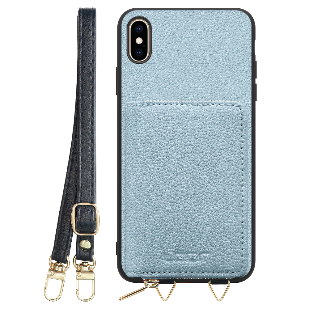 [ LOOF LUXURY-SHELL POUCH ] iPhone XS Max iPhonexsmax xsmax ケース ショルダー スマホショルダー 背面 収納 ポーチ付き カバー スマホケース ストラップ 本革 [ iPhone XS Max ]