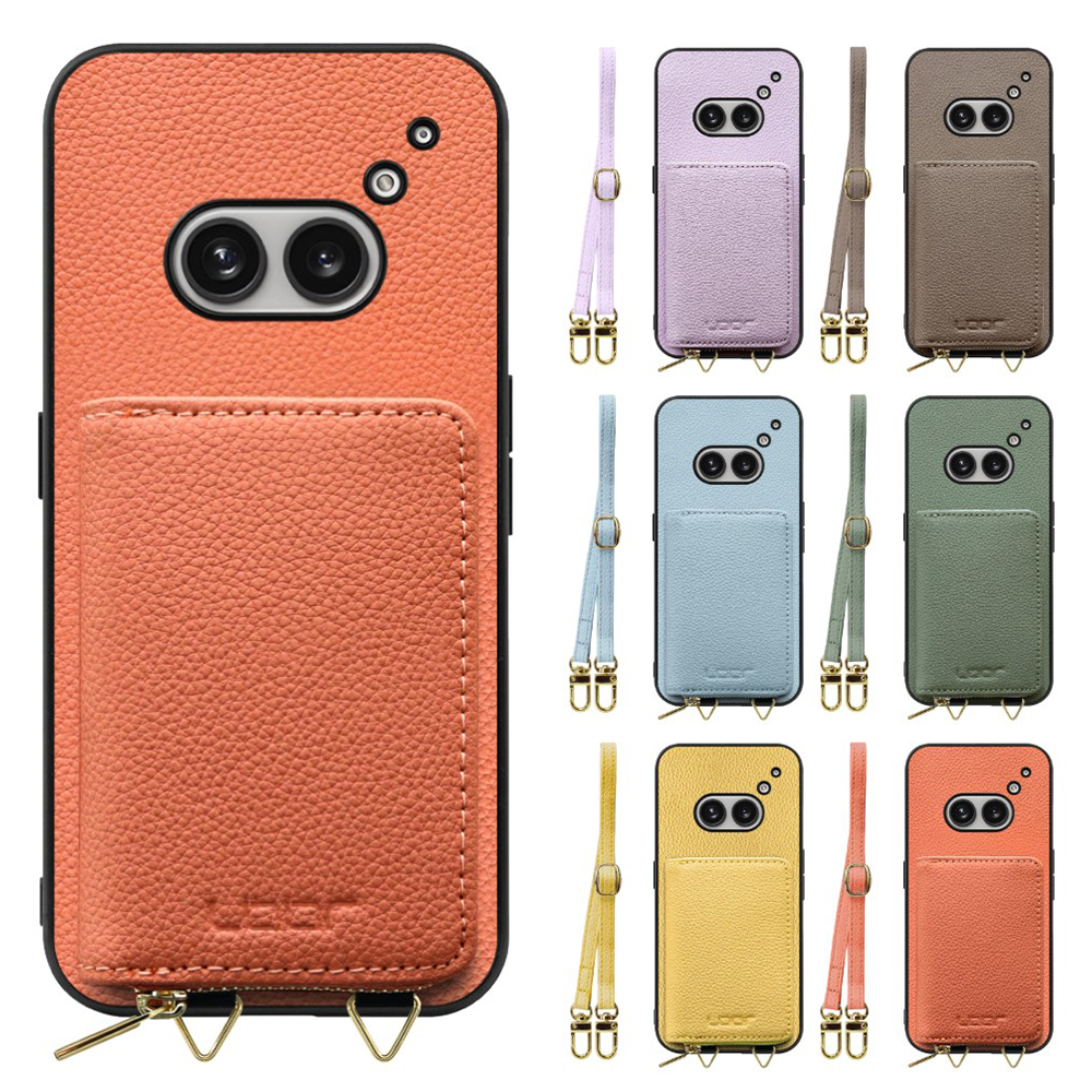 [ LOOF LUXURY-SHELL POUCH ] Nothing Phone (2a)  ケース ショルダー スマホショルダー 背面 収納 ポーチ付き カバー スマホケース ストラップ 本革 [ Nothing Phone (2a) ]