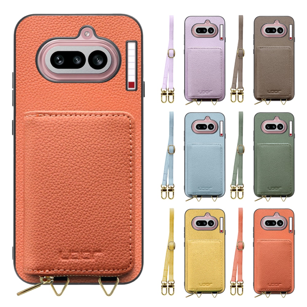 [ LOOF LUXURY-SHELL POUCH ] Nothing Phone (4a) A069 ケース ショルダー スマホショルダー 背面 収納 ポーチ付き カバー スマホケース ストラップ 本革 [ Nothing Phone (4a) ]