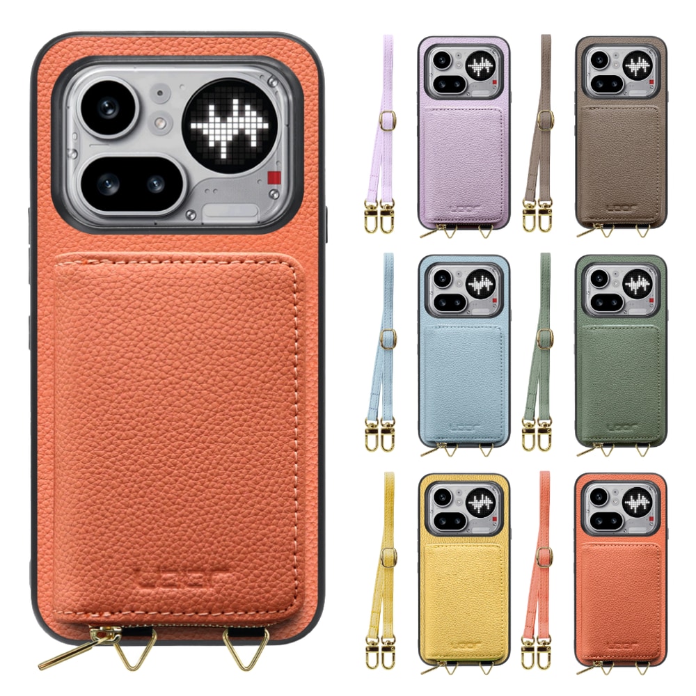 [ LOOF LUXURY-SHELL POUCH ] Nothing Phone (4a) Pro A069P ケース ショルダー スマホショルダー 背面 収納 ポーチ付き カバー スマホケース ストラップ 本革 [ Nothing Phone (4a) Pro ]