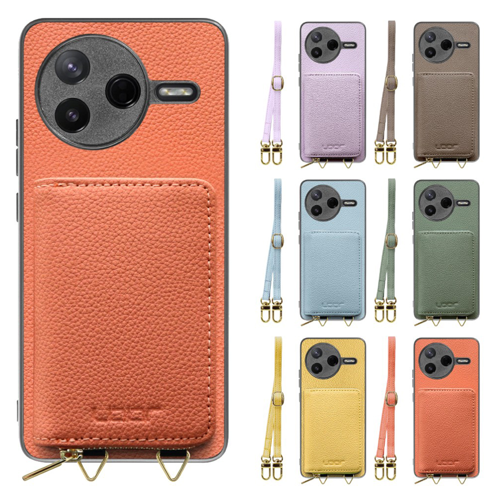 [ LOOF LUXURY-SHELL POUCH ] POCO F7 Pro Xiaomi シャオミ ケース ショルダー スマホショルダー 背面 収納 ポーチ付き カバー スマホケース ストラップ 本革 [ POCO F7 Pro ]