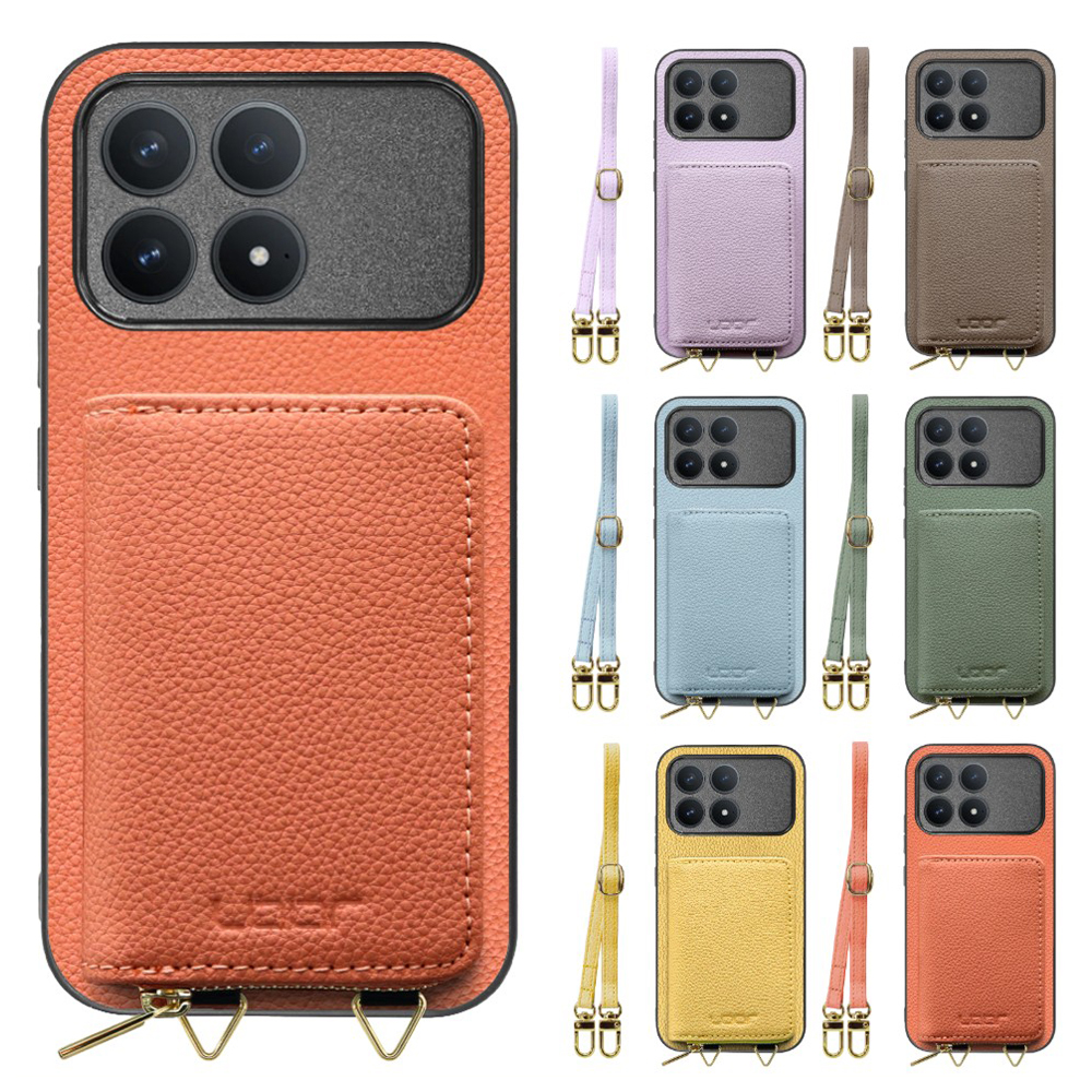 [ LOOF LUXURY-SHELL POUCH ] POCO F8 Pro Xiaomi ケース ショルダー スマホショルダー 背面 収納 ポーチ付き カバー スマホケース ストラップ 本革 [ POCO F8 Pro ]