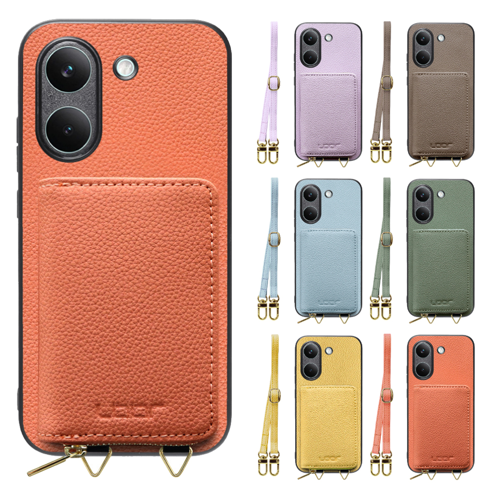 [ LOOF LUXURY-SHELL POUCH ] POCO X8 Pro Xiaomi シャオミ ケース ショルダー スマホショルダー 背面 収納 ポーチ付き カバー スマホケース ストラップ 本革 [ POCO X8 Pro ]