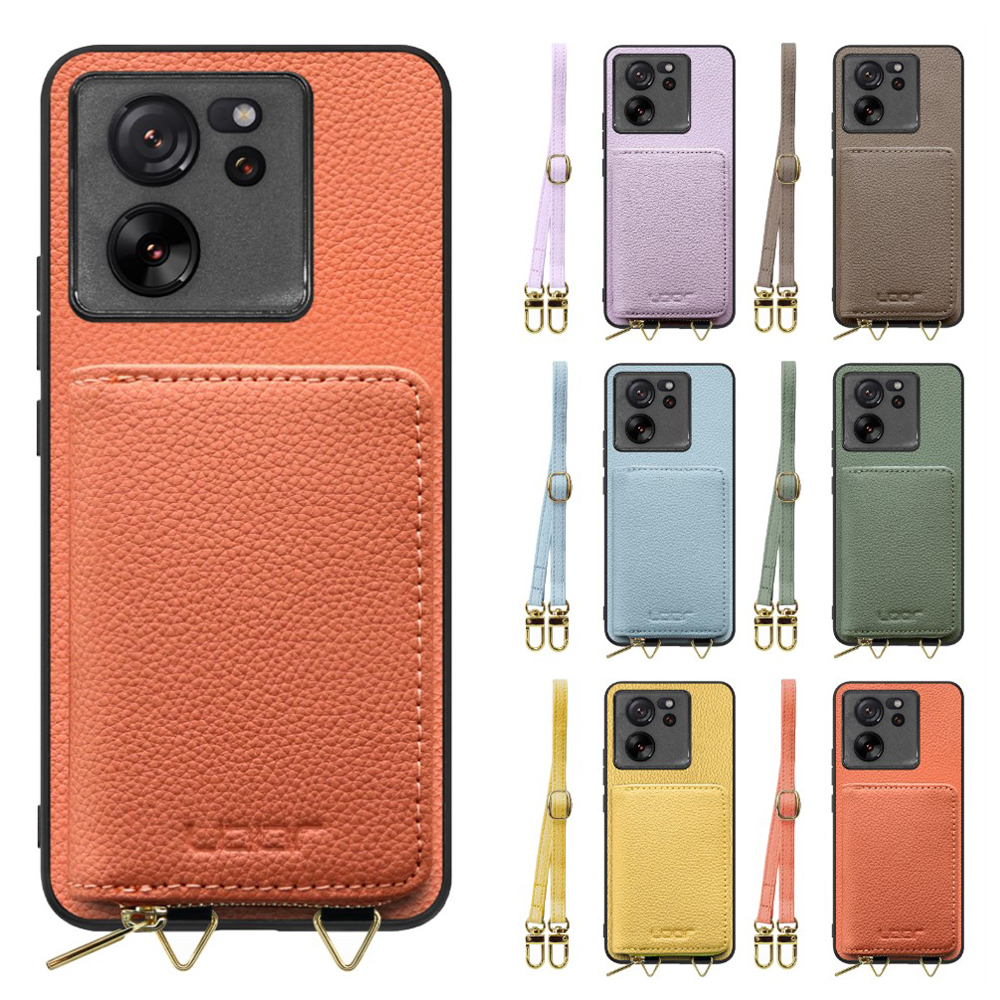 [ LOOF LUXURY-SHELL POUCH ] Xiaomi 13T / 13T Pro XIG04 13 T 13TPro ケース ショルダー スマホショルダー 背面 収納 ポーチ付き カバー スマホケース ストラップ 本革 [ Xiaomi 13T / 13T Pro ]