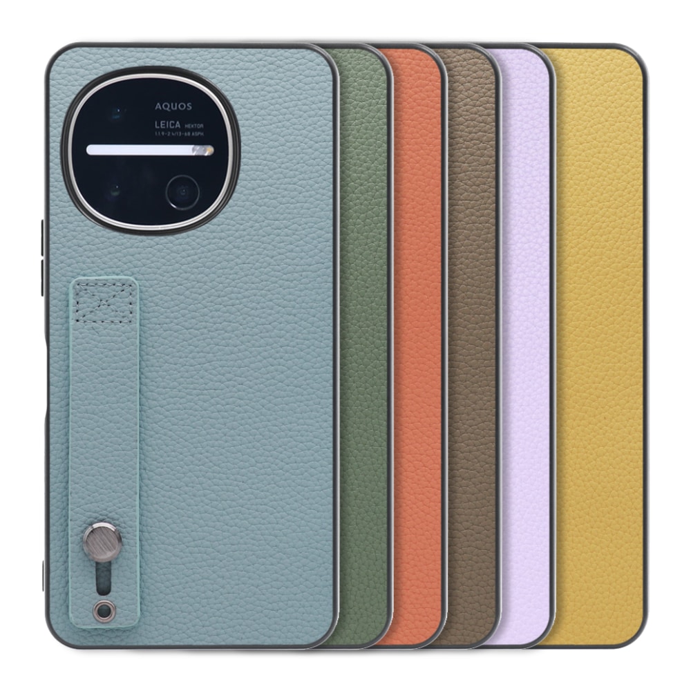 [ LOOF HOLD-SHELL ] AQUOS R11 SH-51G SH-M35 スマホケース 背面 ケース カバー ハードケース 背面ベルト 本革 ストラップホール [ AQUOS R11 ]
