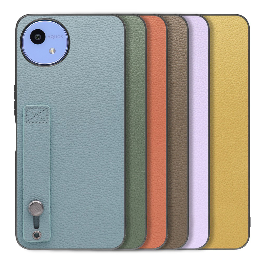 [ LOOF HOLD-SHELL ] AQUOS wish5 アクオス SH-52F スマホケース 背面 ケース カバー ハードケース 背面ベルト 本革 ストラップホール [ AQUOS wish5 ]
