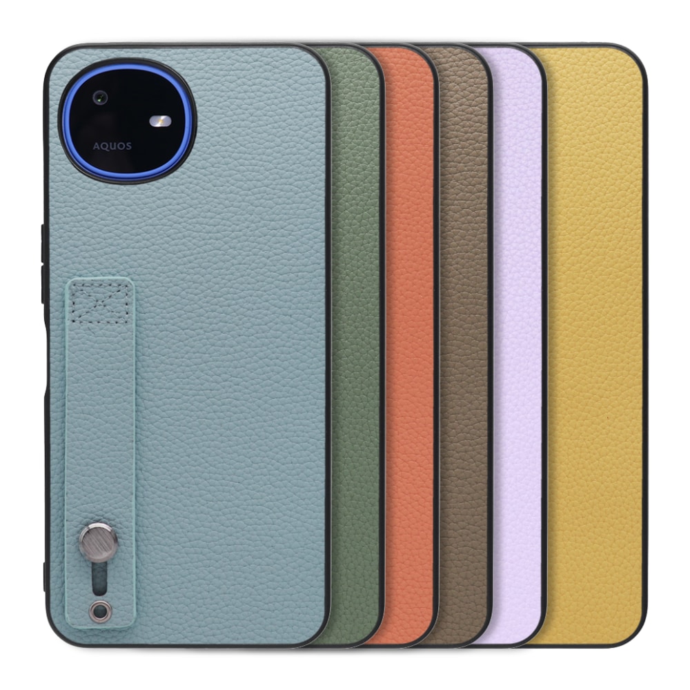 [ LOOF HOLD-SHELL ] AQUOS wish6 SH-M36 スマホケース 背面 ケース カバー ハードケース 背面ベルト 本革 ストラップホール [ AQUOS wish6 ]