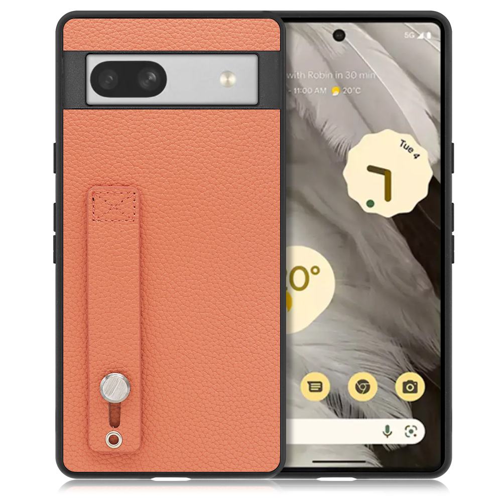 [ LOOF HOLD-SHELL ] Google Pixel 7a googlepixel7a pixel7a スマホケース 背面 ケース カバー ハードケース 背面ベルト 本革 ストラップホール [ Google Pixel 7a / フラミンゴ ]