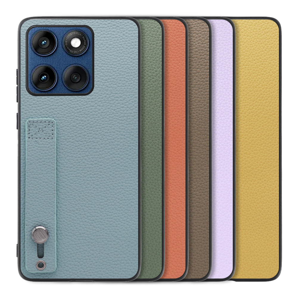 [ LOOF HOLD-SHELL ] motorola edge 60 モトローラ XT2507-3 XT2507-6 スマホケース 背面 ケース カバー ハードケース 背面ベルト 本革 ストラップホール [ motorola edge 60 ]