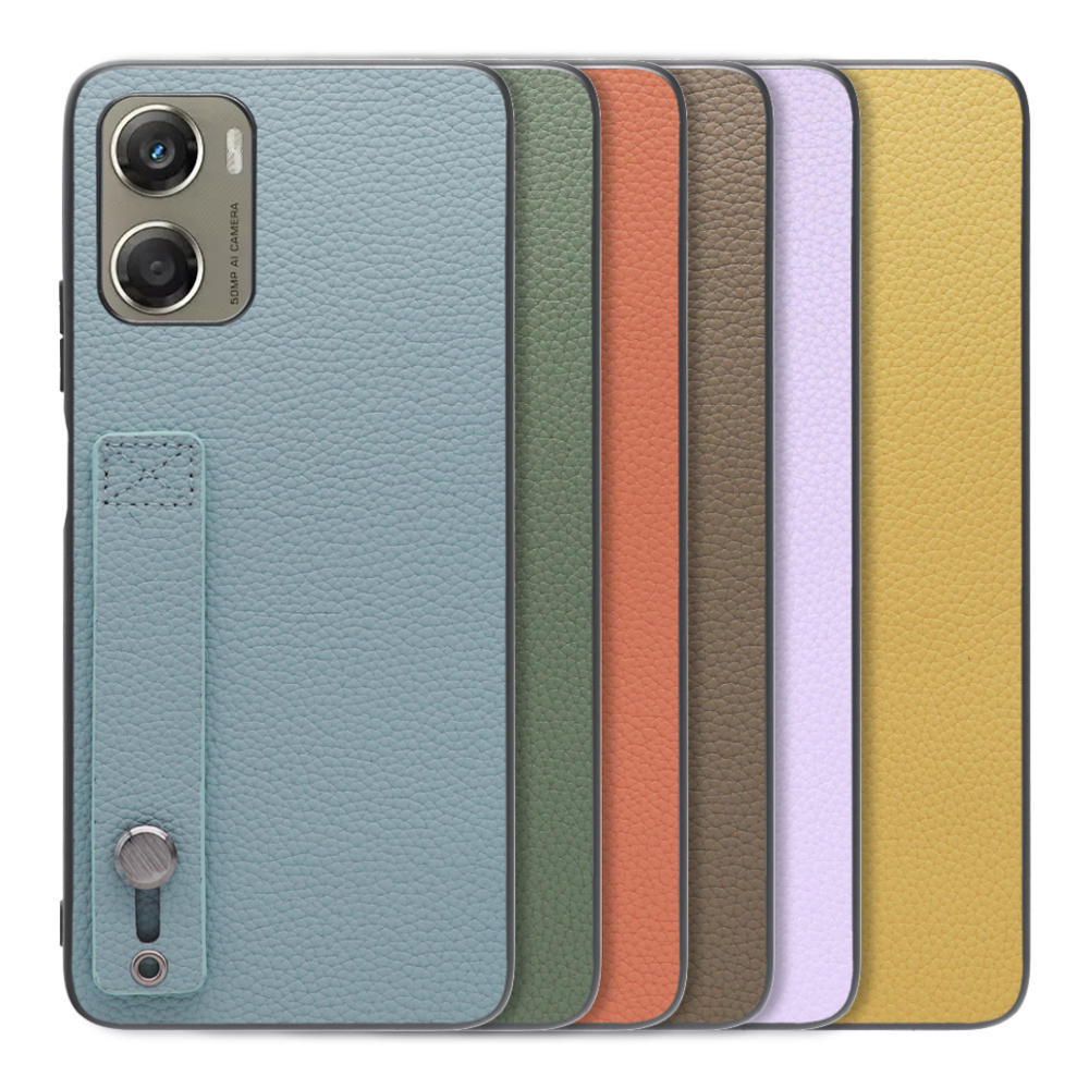 [ LOOF HOLD-SHELL ] moto g06 モトローラ XT2535-6 スマホケース 背面 ケース カバー ハードケース 背面ベルト 本革 ストラップホール [ moto g06 ]