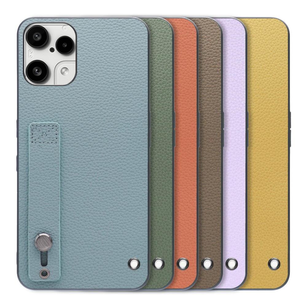 [ LOOF HOLD-SHELL ] Nothing Phone (3a) Lite  スマホケース 背面 ケース カバー ハードケース 背面ベルト 本革 ストラップホール [ Nothing Phone (3a) Lite ]