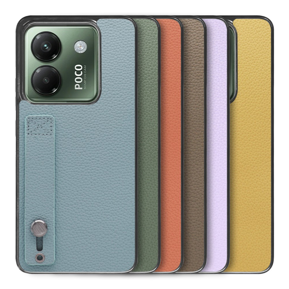 [ LOOF HOLD-SHELL ] POCO M7 Pro 5G Xiaomi シャオミ スマホケース 背面 ケース カバー ハードケース 背面ベルト 本革 ストラップホール [ POCO M7 Pro 5G ]