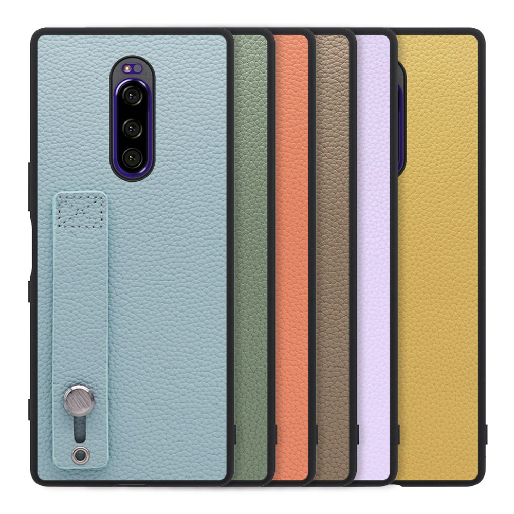 [ LOOF HOLD-SHELL ] Xperia 1 / 1 Professional Edition xperia1 スマホケース 背面 ケース カバー ハードケース 背面ベルト 本革 ストラップホール [ Xperia 1 / 1 Professional Edition ]