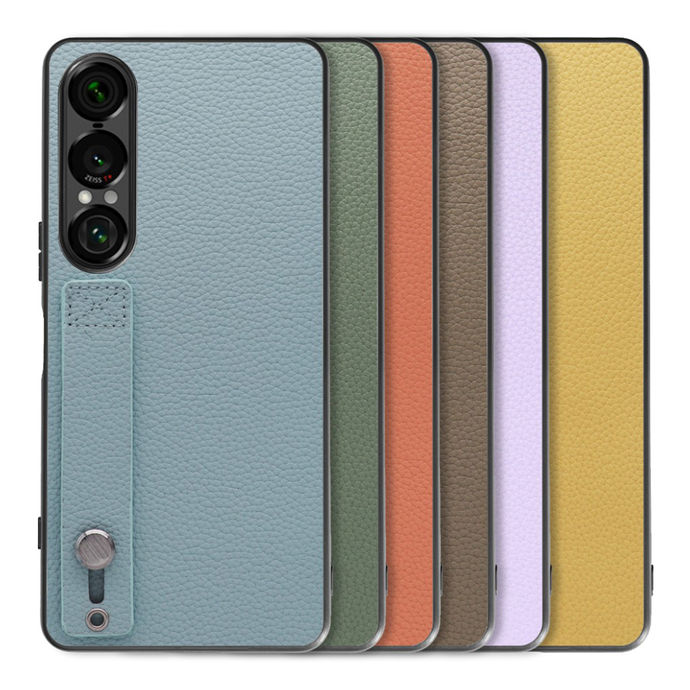 [ LOOF HOLD-SHELL ] Xperia 1 VII SO-51F スマホケース 背面 ケース カバー ハードケース 背面ベルト 本革 ストラップホール [ Xperia 1 VII ]